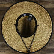 The underside of the Philadelphia Eagles On Field 2022 Summer Training Straw Hat | New Era OSFM