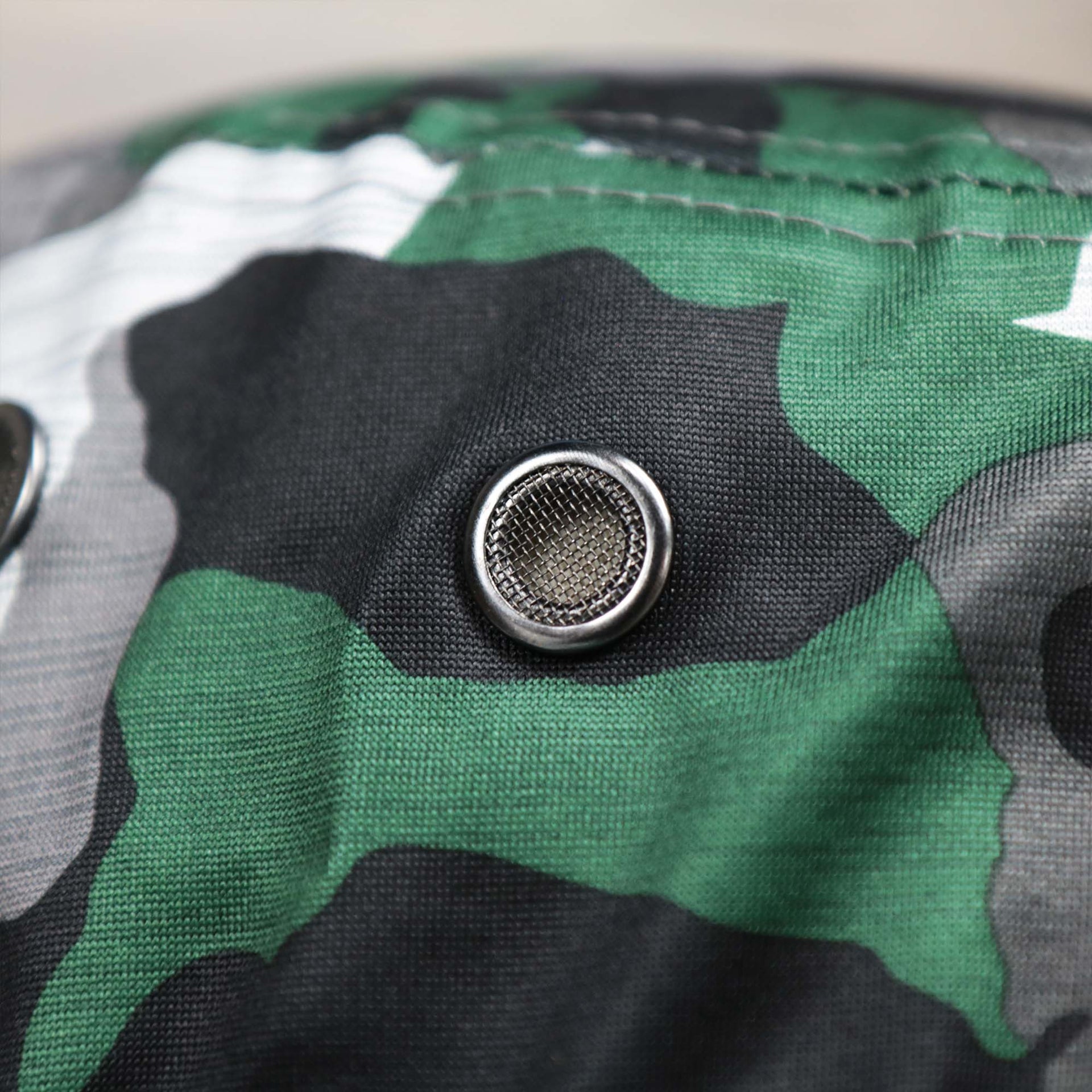 The mesh holes on the