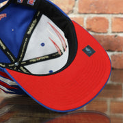 red under visor on the Los Angeles Clippers Diamond Spikes Blue Snapback Hat