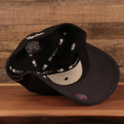 An inside view of the navy blue Philadelphia Phillies 39thirty flexfit cap by New Era for the fathers day 2021.