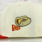 pin on the matching fitted for the Philly Cheesesteak Fitted Cap Pin | Enamel Pin For Hat