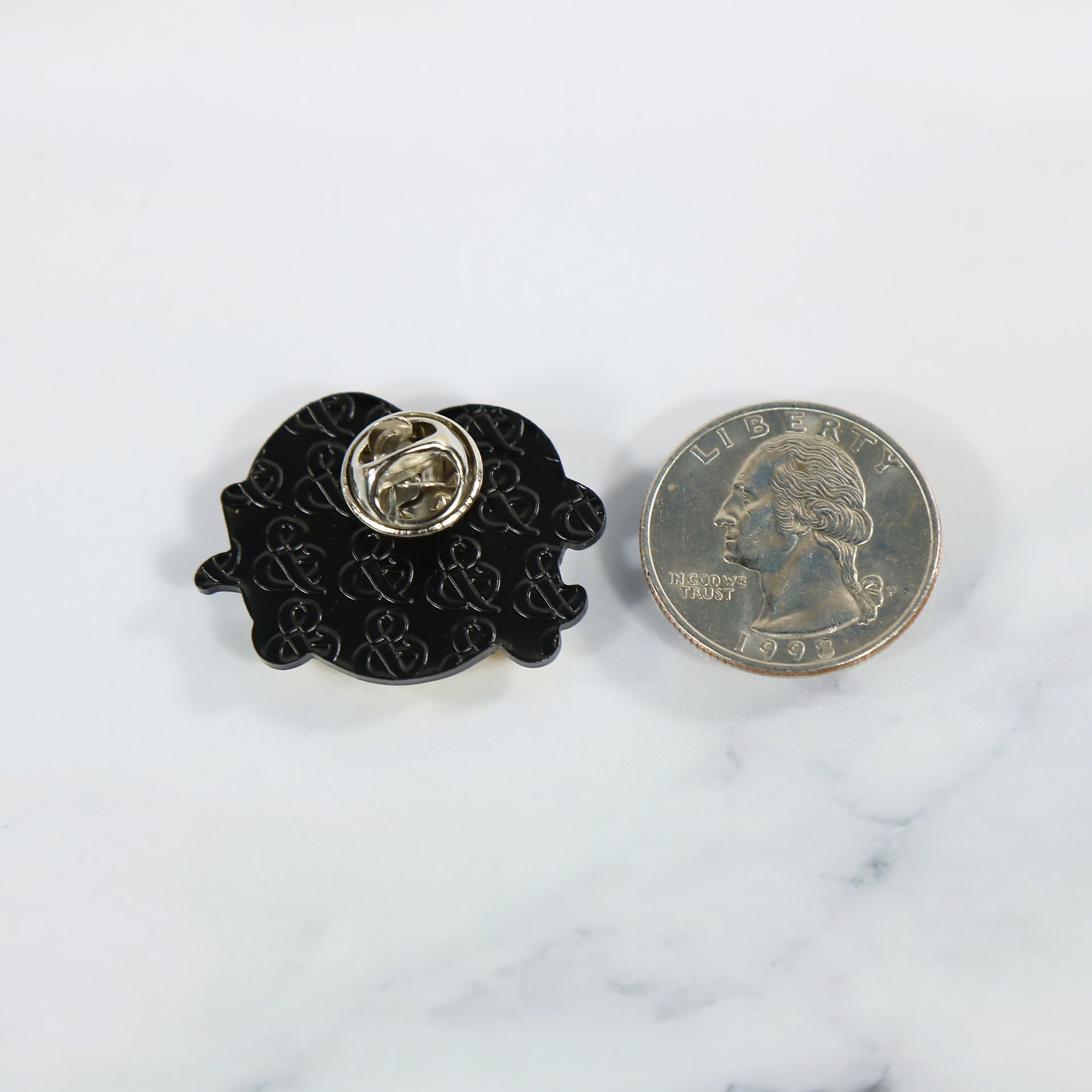 back of the Philly Pretzel Fitted Cap Pin | Enamel Pin For Hat