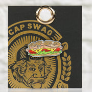 front of the Philadelphia Hoagie Fitted Cap Pin | Enamel Pin for Side Patch Fitted Hat