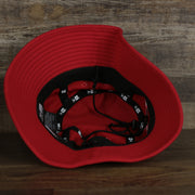 The underside of the Cincinnati Reds MLB 2022 Spring Training Onfield Bucket Hat