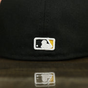 MLB batterman logo on the Pittsburgh Pirates "City Cluster" Side Patch Gray Bottom Black 59Fifty Fitted Cap