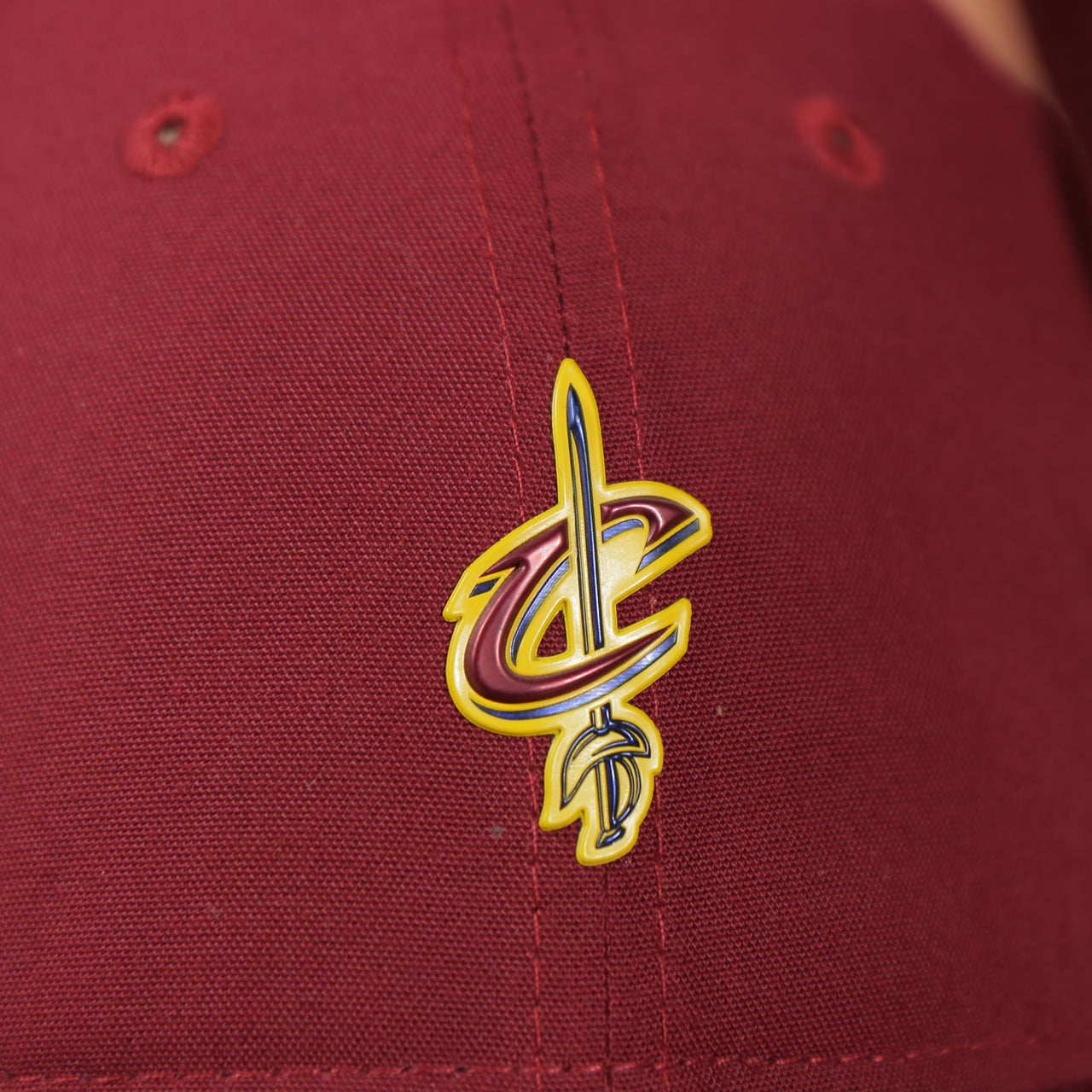 cavaliers logo on the Cleveland Cavaliers Maroon 2017 NBA Draft Dad Hat