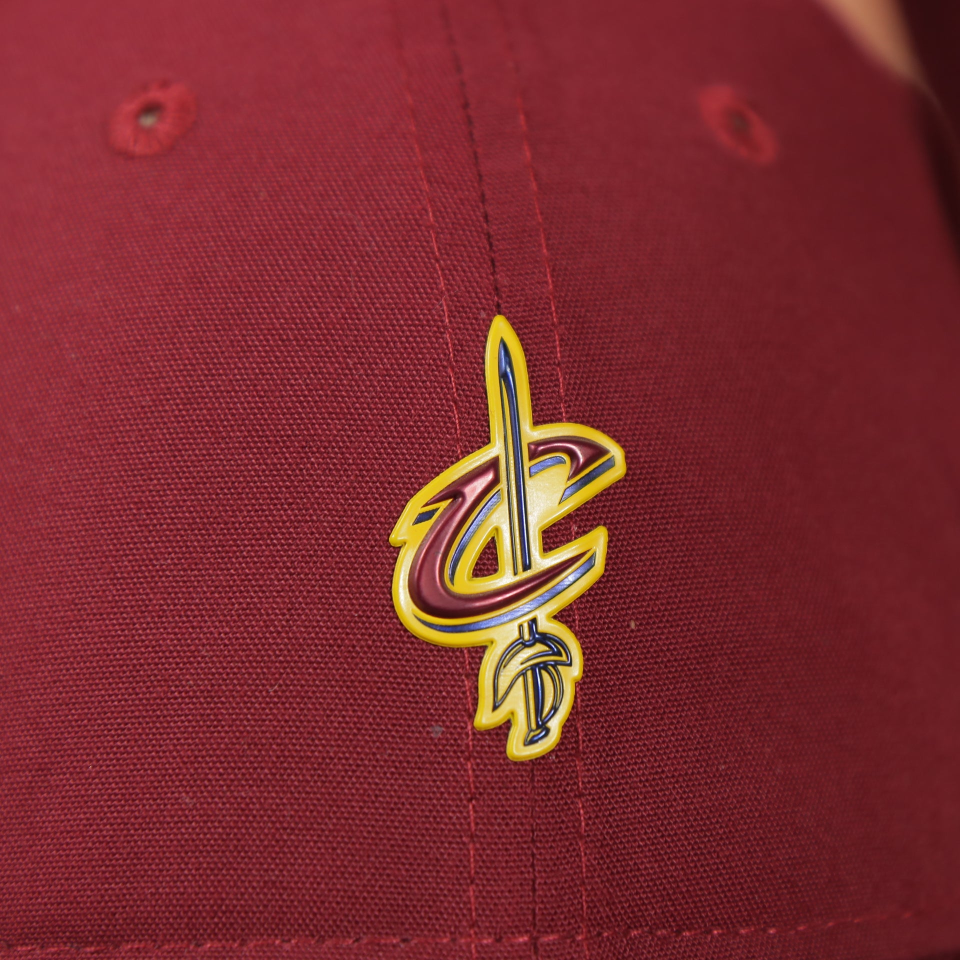 cavaliers logo on the Cleveland Cavaliers Maroon 2017 NBA Draft Dad Hat