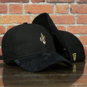 Cleveland Cavaliers 2017 NBA On Court Player Worn Black and Gold 920 Dad Hat