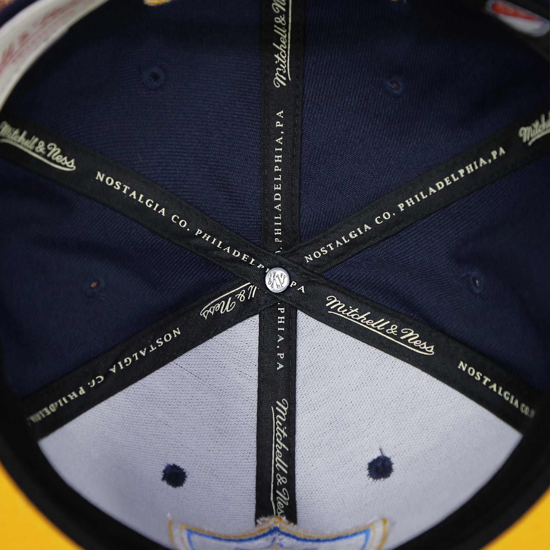 interior on the Los Angeles Galaxy Two Tone Snapback Hat