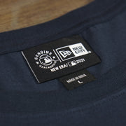 new era label on the New York Yankees "City Cluster" 59Fifty Fitted Matching Navy T-Shirt