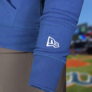 new era logo on t he New York Mets "City Transit" 59Fifty Fitted Matching Royal Pullover Hoodie