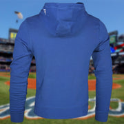 back side of the New York Mets "City Transit" 59Fifty Fitted Matching Royal Pullover Hoodie