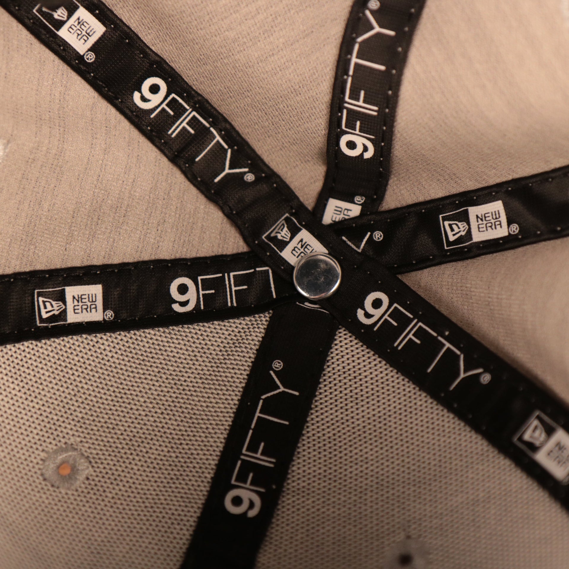 The closeup inside shot of the 2021 nfl on field snapback hat.