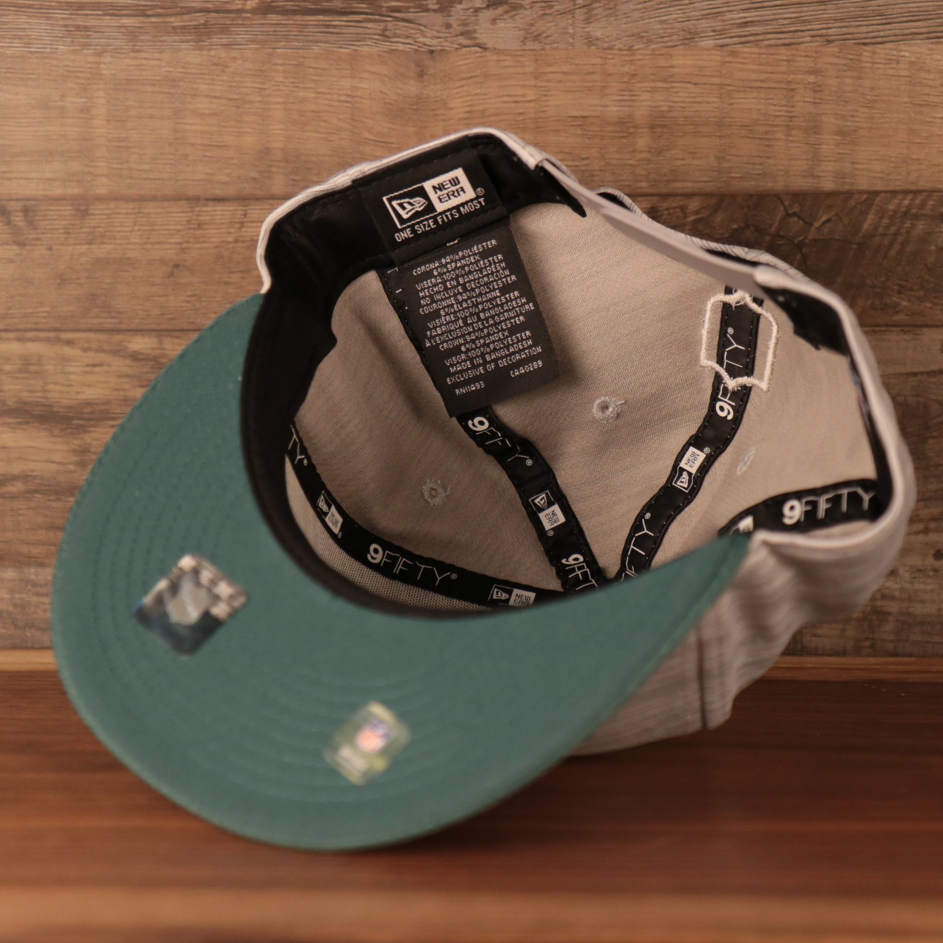 The New Era patch inside the new era training 2021 snapback hat.