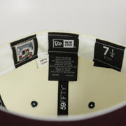 Labels on the Chicago White Sox Cooperstown 75 Years Side Patch Maroon UV 59Fifty Fitted Cap | Vintage Christmas Movie Pack