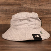 The ventilation holes on the side of the gray 2021 new era training atlanta falcons 2021 bucket hat.