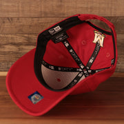 Red under visor of the University of Maryland Terrapins The League 940 9Forty Adjustable Dad Hat