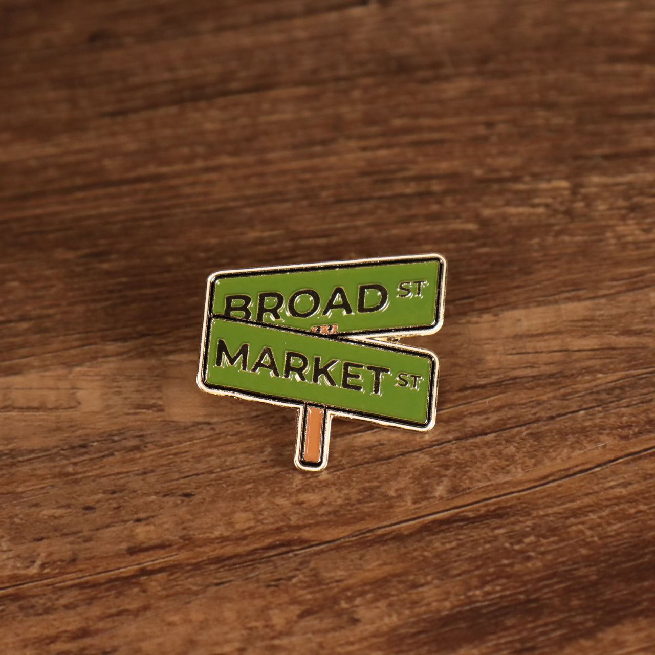Philadelphia Broad And Market Sign Fitted Cap Pin | Enamel Pin For Hat