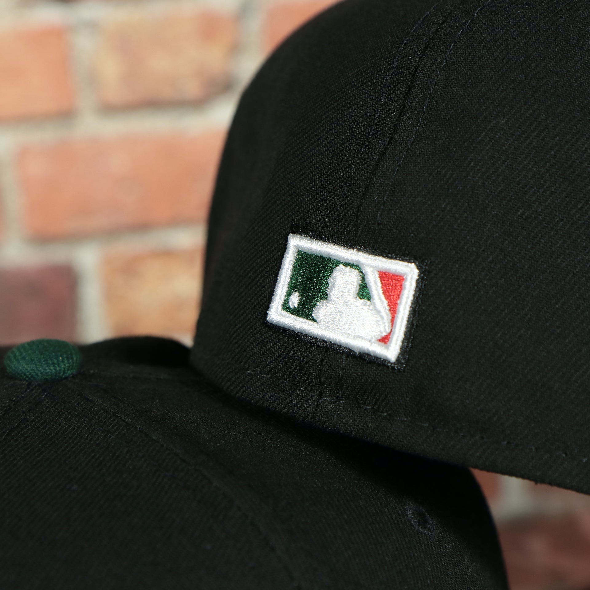 Raised batterman logo on the back of the Philadelphia Phillies 2008 World Series Side Patch Red Bottom 5950 Fitted Cap | Italian Luxury