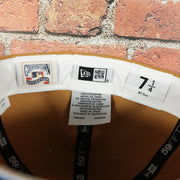 new era label on the Philadelphia Phillies Cooperstown 1910 Logo 100th Anniversary Side Patch Icy Blue UV 59Fifty Fitted Cap | "English Toffee" Hoagie Pack