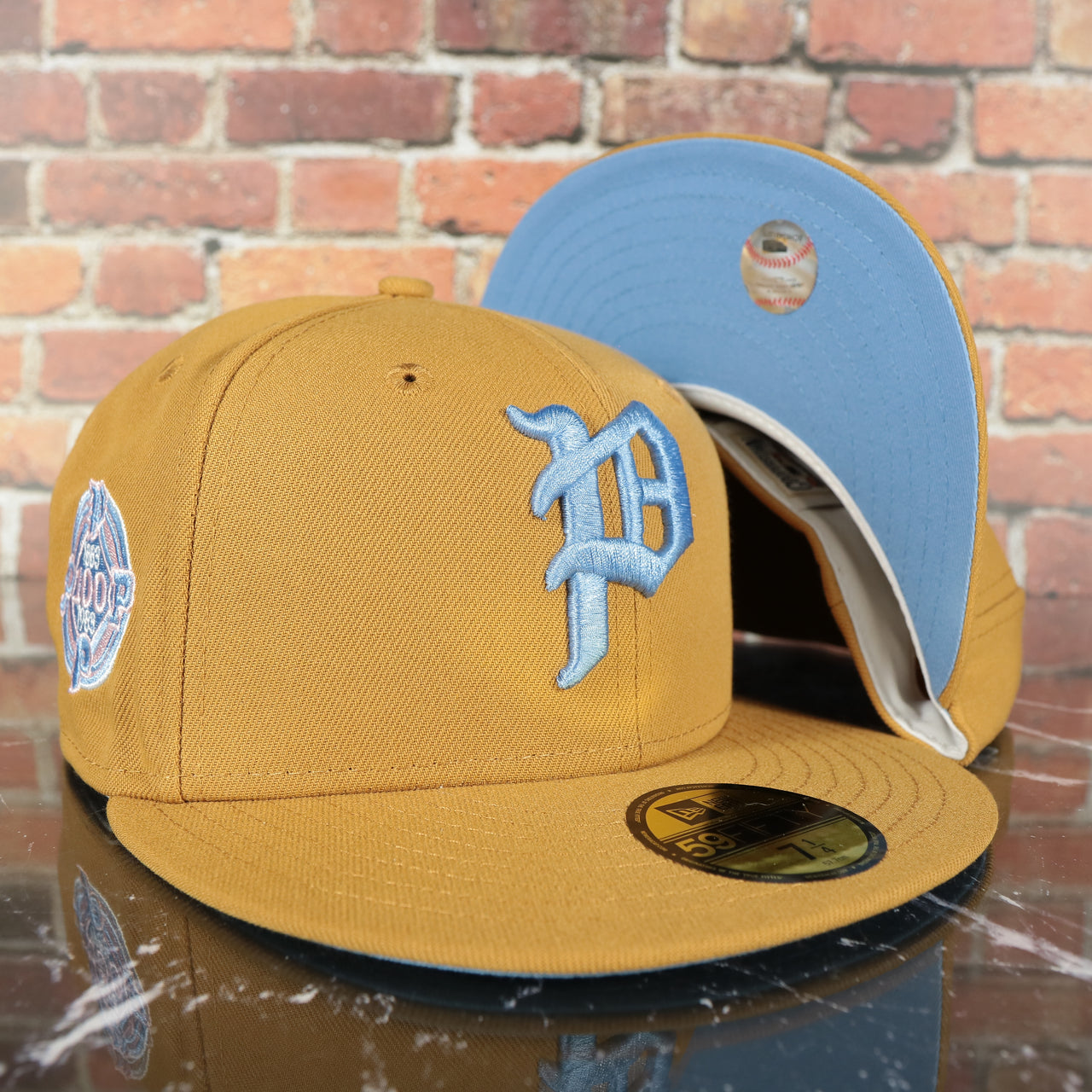 Philadelphia Phillies Cooperstown 1910 Logo 100th Anniversary Side Patch Icy Blue UV 59Fifty Fitted Cap | "English Toffee" Hoagie Pack