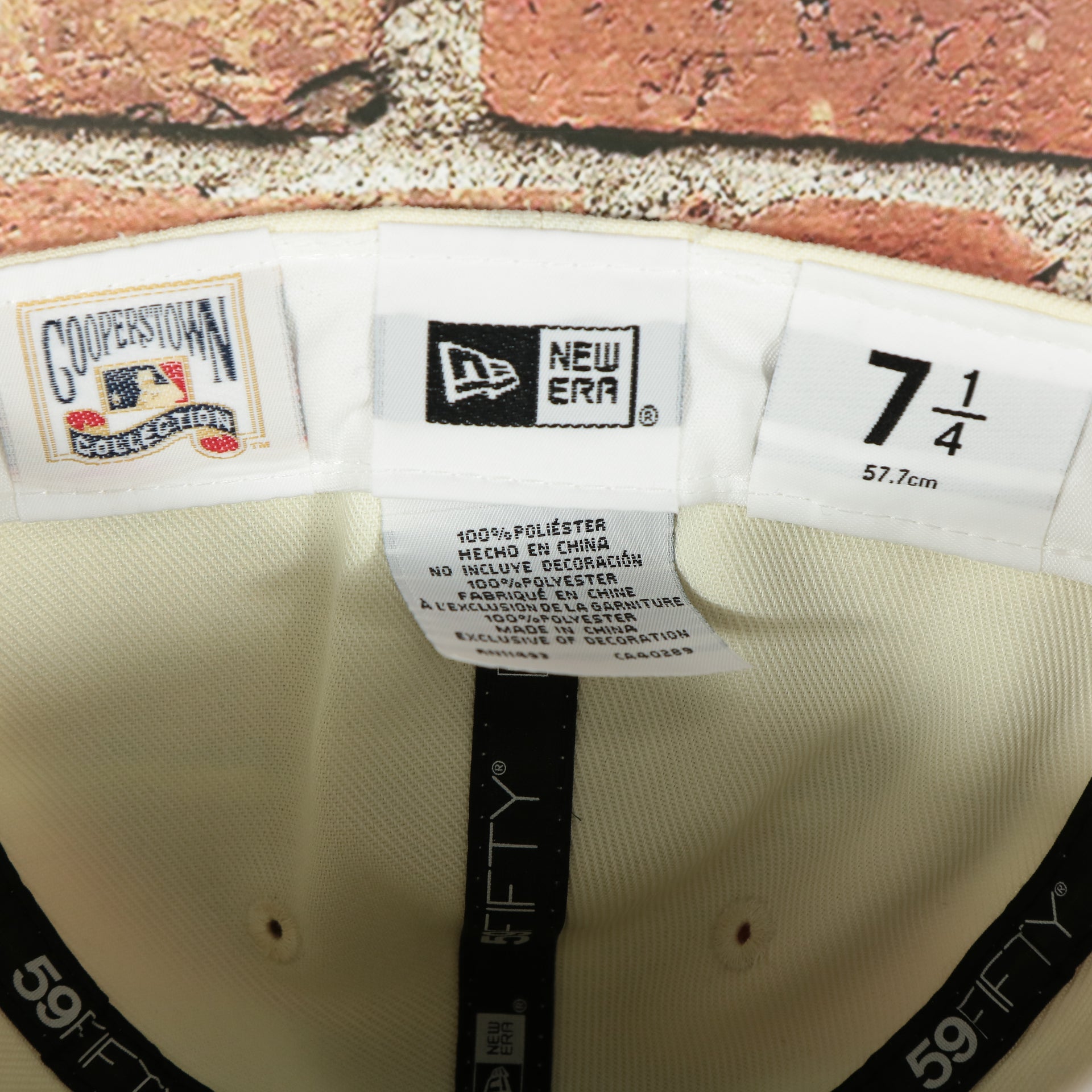 new era label on the Philadelphia Phillies Cooperstown 1952 All Star Game Side Patch Walnut UV 59Fifty Fitted Cap | "Milk With Coffee" Hoagie Pack