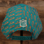 back of the Miami Dolphins x Gatorade Red 9Fifty Grey Bottom Snapback