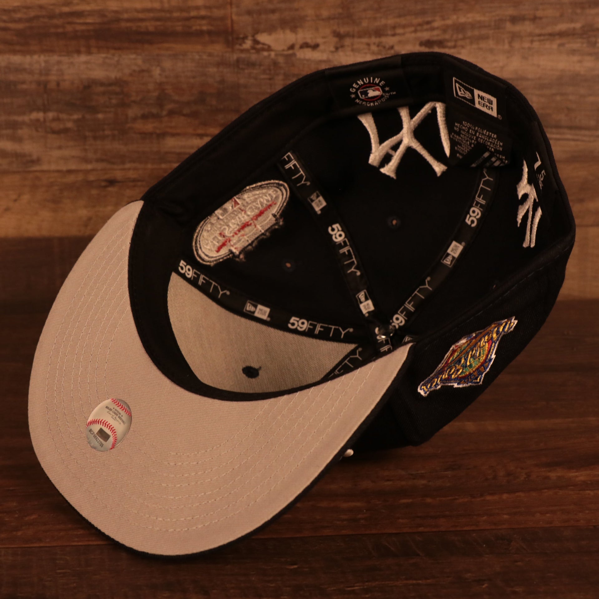 Gray under visor of the New York Yankees "Patch Pride" All Over Gray Bottom Side Patch 59Fifty Fitted Cap