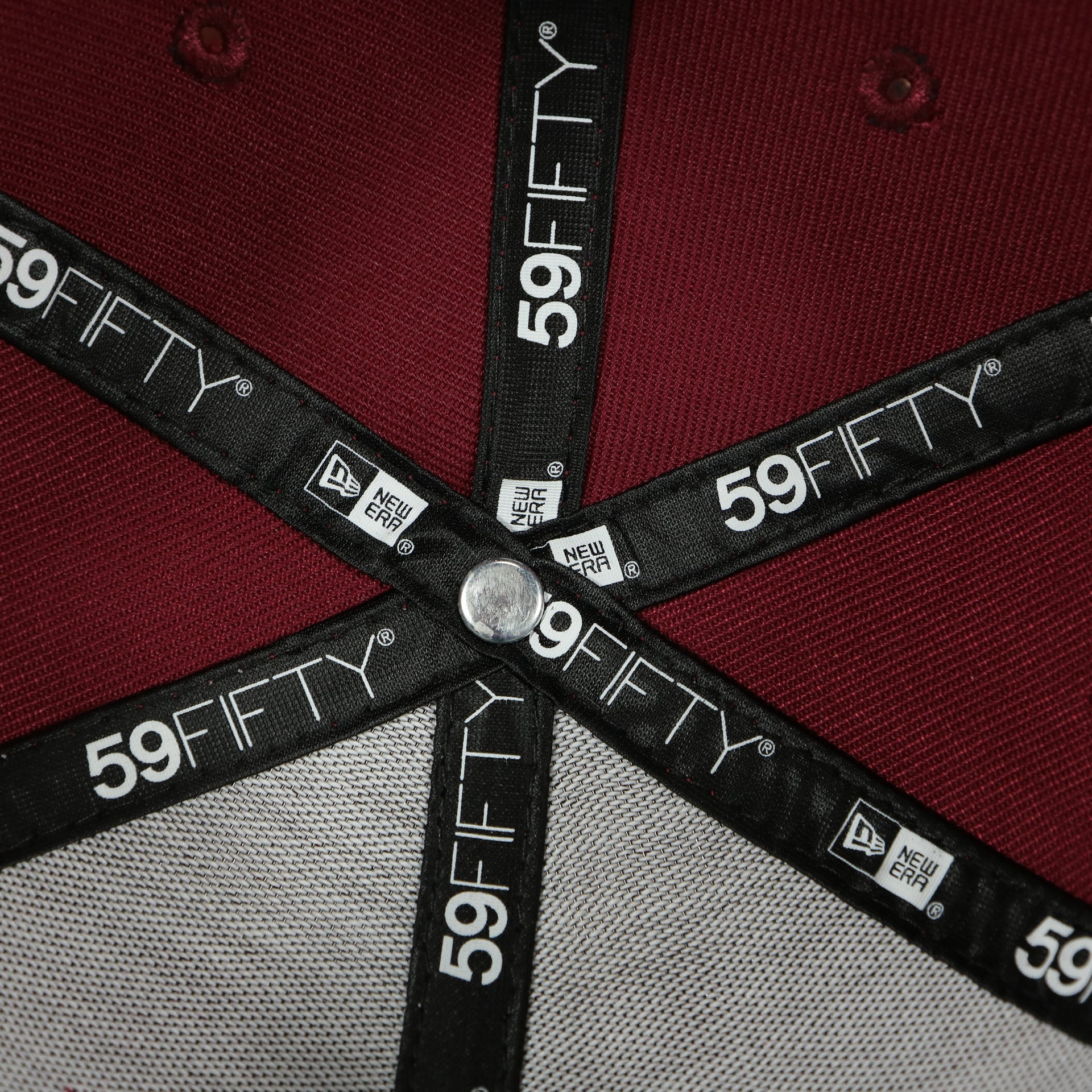 new era taping on the Philadelphia Athletics Glow In the Dark 1929 World Series Side Patch Pink Bottom Cardinal 5950 Fitted Cap | Pumpkin Wine