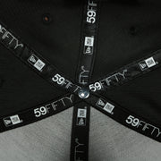 new era taping on the Philadelphia Eagles Throwback Veterans Stadium Side Patch Black Corduroy Kelly Green Bottom 59Fifty Fitted Cap | Corduroy Fitted Pack