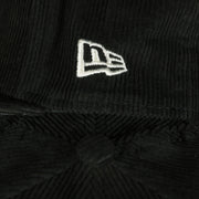 new era logo on the New York Yankees Cooperstown 1999 World Series Side Patch Black Corduroy Gray Bottom 59Fifty Fitted Cap | Corduroy Fitted Pack