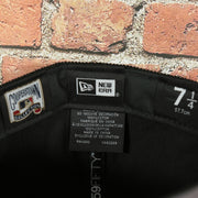 new era label on the New York Yankees Cooperstown 1999 World Series Side Patch Black Corduroy Gray Bottom 59Fifty Fitted Cap | Corduroy Fitted Pack