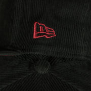 new era logo on the Philadelphia Phillies Cooperstown World Champions Side Patch Black Maroon Bottom Corduroy 59Fifty Fitted Cap | Corduroy Fitted Pack