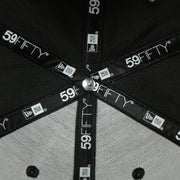 new era taping on the Philadelphia Phillies Cooperstown 100th Anniversary Side Patch Black Corduroy Maroon Bottom 59Fifty Fitted Cap | Corduroy Fitted Pack