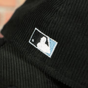 cooperstown batterman logo on the Philadelphia Phillies Cooperstown 1952 All Star Game Side Patch Black Corduroy Powder Blue Bottom 59Fifty Fitted Cap | Corduroy Fitted Pack