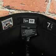 new era label on the Philadelphia Phillies Cooperstown 1952 All Star Game Side Patch Black Corduroy Powder Blue Bottom 59Fifty Fitted Cap | Corduroy Fitted Pack