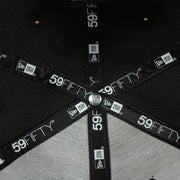 new era taping on the Philadelphia Phillies Cooperstown 1952 All Star Game Side Patch Black Corduroy Powder Blue Bottom 59Fifty Fitted Cap | Corduroy Fitted Pack