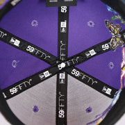The inside of the Cooperstown Arizona Diamondbacks Gray Bottom Bloom Spring Embroidery 59Fifty Fitted Cap | Purple 59Fifty Cap