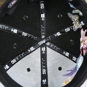 The inside of the Pittsburgh Pirates Gray Bottom Bloom Spring Embroidery 59Fifty Fitted Cap | Black 59Fifty Cap