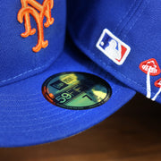 The 59Fifty Sticker on the New York Mets Gray Bottom Bloom Spring Embroidery 59Fifty Fitted Cap | Royal Blue 59Fifty Cap