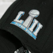 LII super bowl champions patch on the NEW ERA | PHILADELPHIA EAGLES | 2018 SUPER BOWL LII CHAMPIONS | 59FIFTY FITTED CAP | BLACK