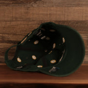 underside of the Green Bay Packers All Over Logo Patch Green Adjustable Dad Hat