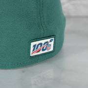 NFL logo on the Philadelphia Eagles 2019 NFL Draft Team Color Midnight Green 39Thirty Flexfit Cap