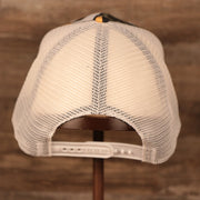 back side of the Boston Bruins Brown, White, and Yellow Retro Adjustable Trucker Dad Hat