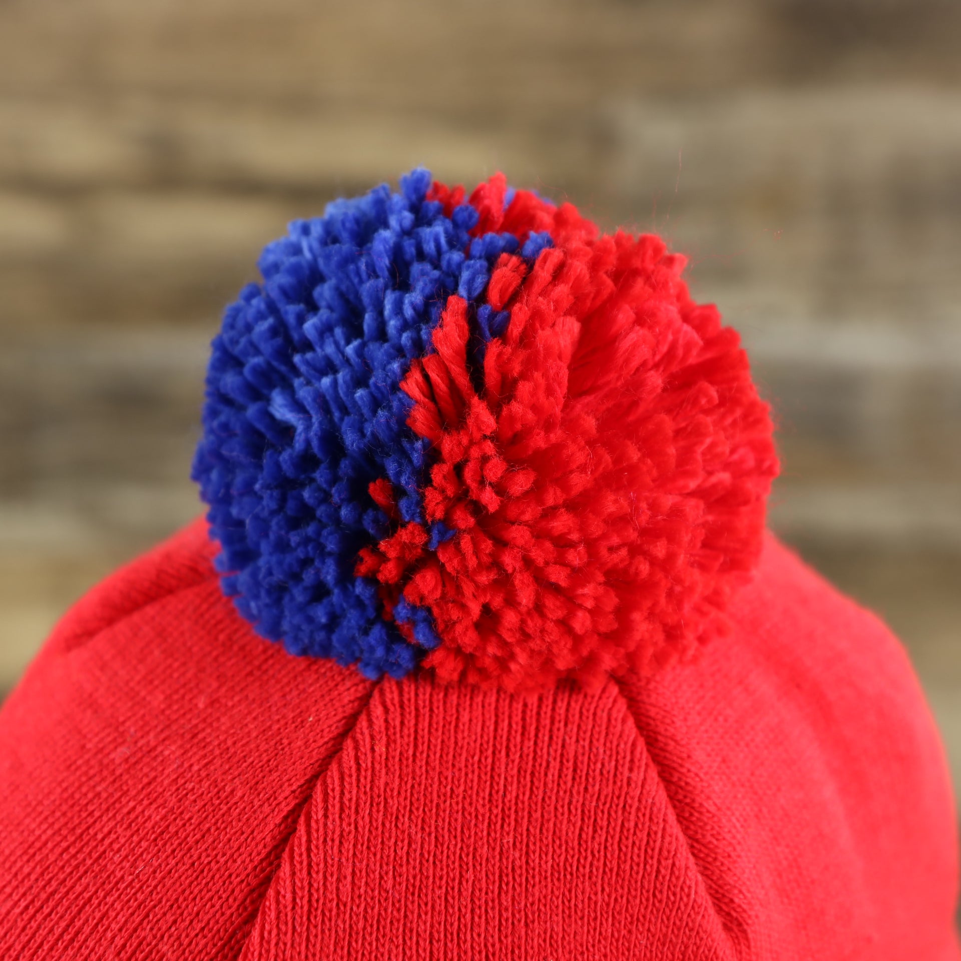 Los Angeles Clippers Split Pom Pom Winter Beanie With Clippers Pin | Red Winter Beanie