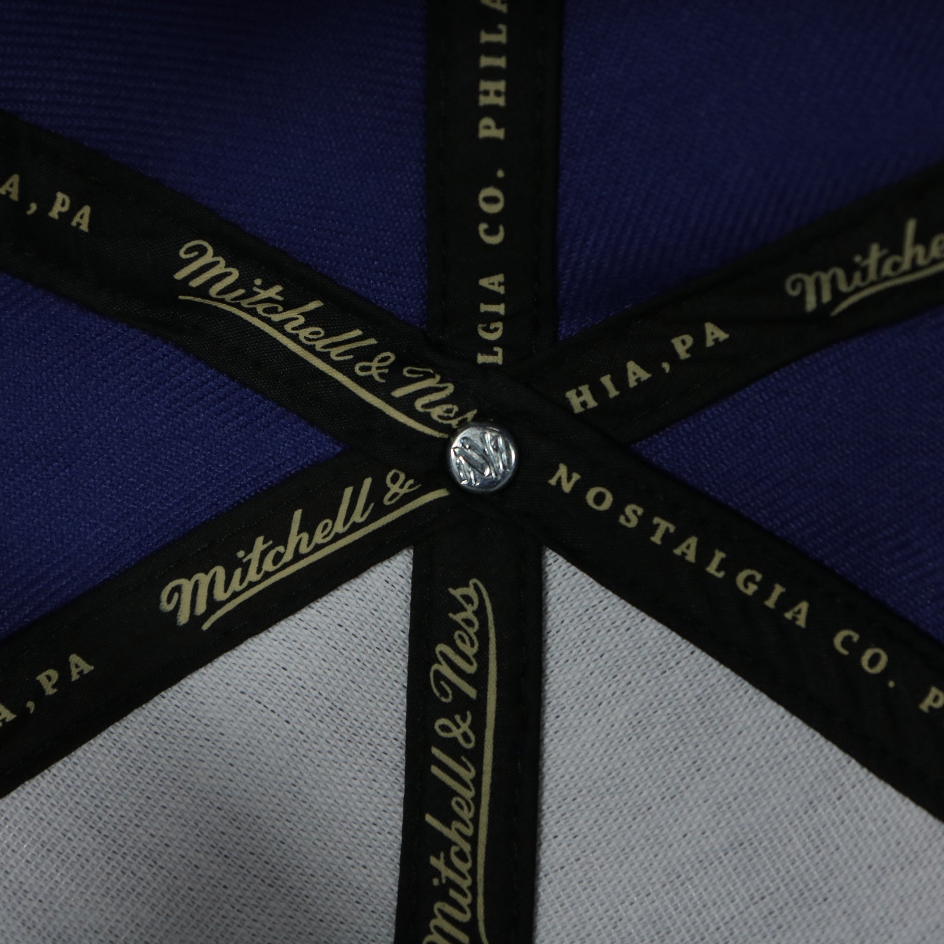 mitchell and ness taping on the Phoenix Suns Vintage Retro NBA Team Ground 2.0 Mitchell and Ness Snapback Hat | Purple