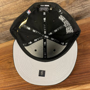 underside view Los Angeles Lakers "Championship Rings" All Over Side Patch Gray Bottom 59FIFTY Fitted Cap