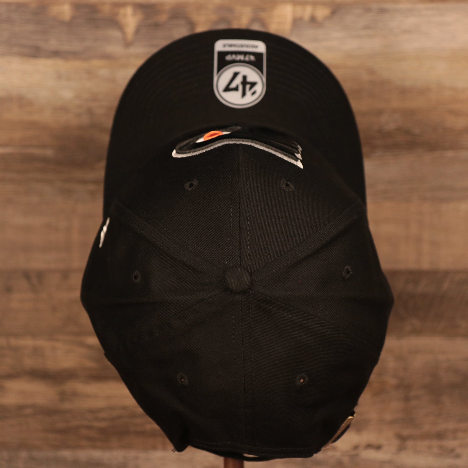 top of the Philadelphia Flyers Black Adjustable Dad Hat