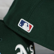MLB batterman logo on the Oakland Athletics Groovy World Series Champions Patch 59Fifty Fitted Cap | New Era Groovy Side Patch 5950
