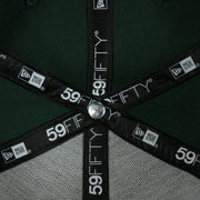 new era taping on the Oakland Athletics Groovy World Series Champions Patch 59Fifty Fitted Cap | New Era Groovy Side Patch 5950